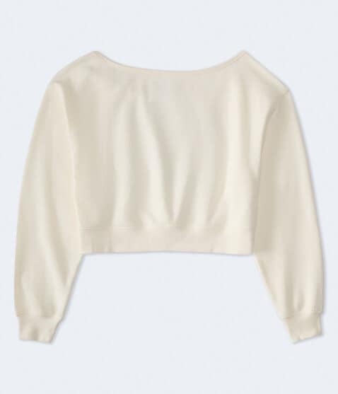Yale University Cropped Off-The-Shoulder Sweatshirt Yale University Cropped Off-The-Shoulder Sweatshirt