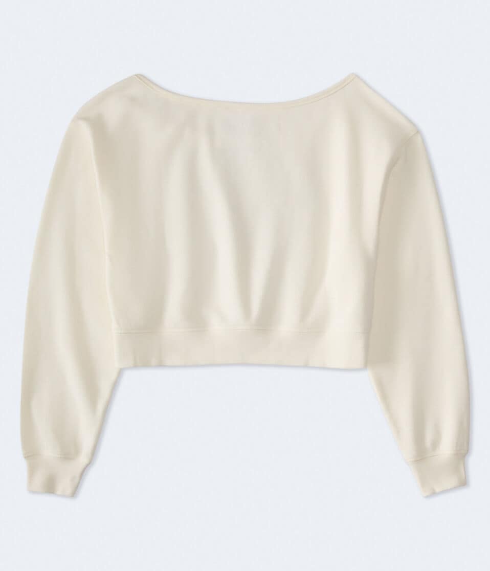 Yale University Cropped Off-The-Shoulder Sweatshirt