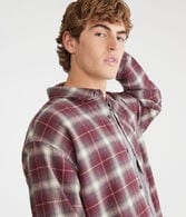 Long Sleeve Plaid Boxy Flannel Shirt