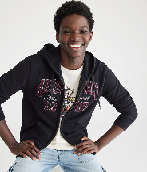 Aeropostale 1987 Heritage Full-Zip Hoodie Aeropostale 1987 Heritage Full-Zip Hoodie