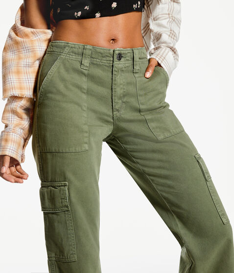 Low-Rise Flare Utility Cargo Pants