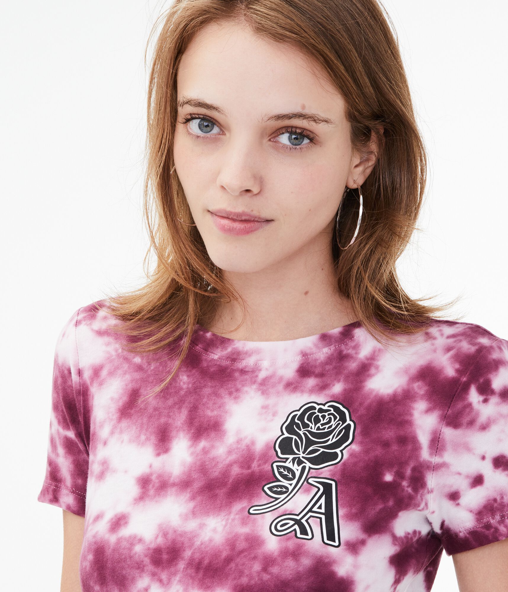 Floral Tie-Dye Graphic Tee