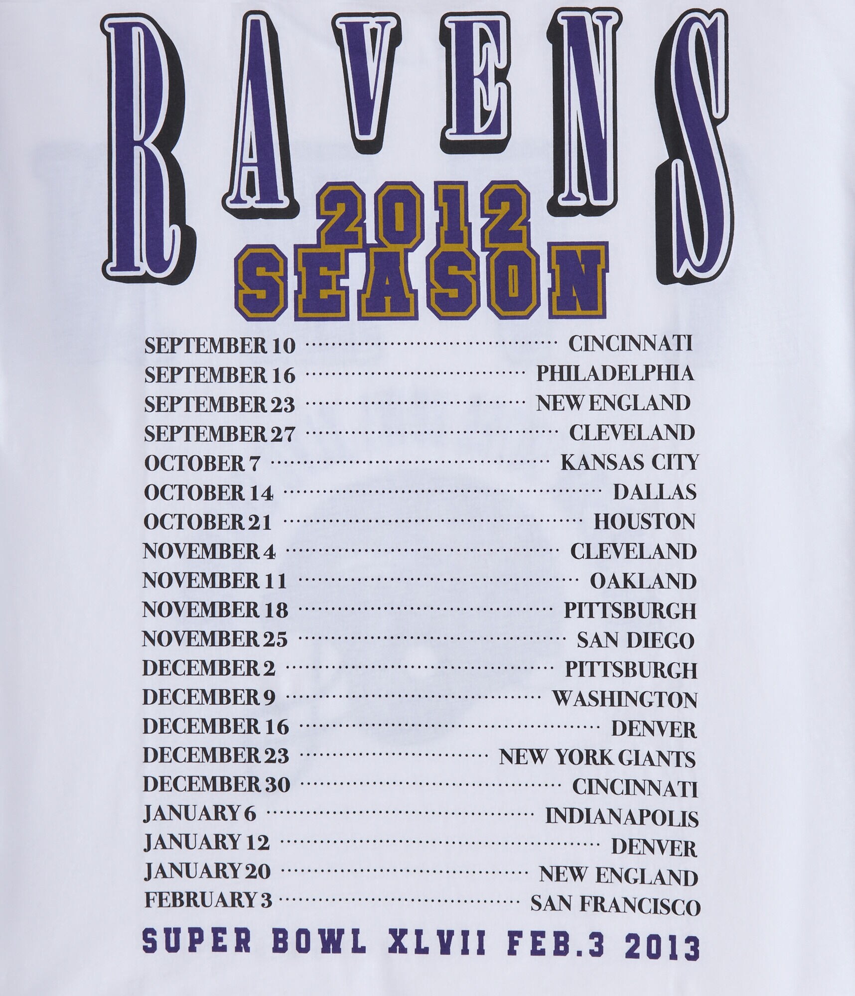 Baltimore Ravens Super Bowl Boxy Graphic Tee