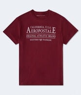 Aeropostale Athletic Brand Flocked Graphic Tee