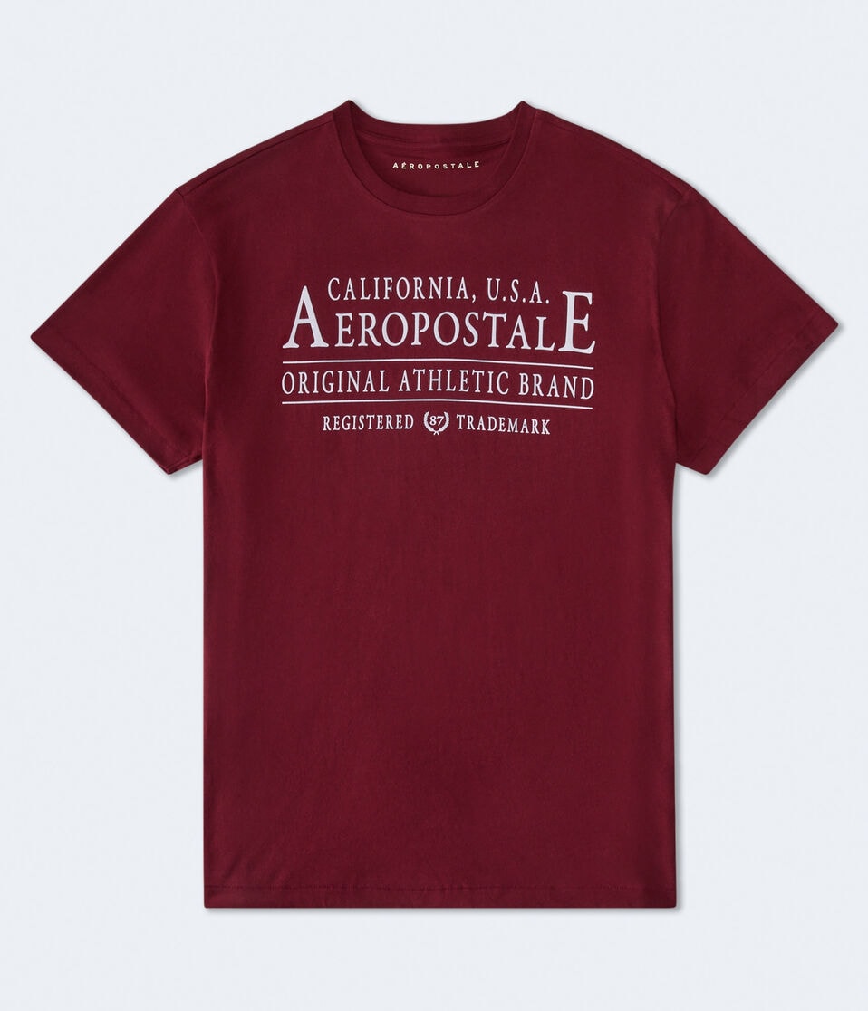 Aeropostale Athletic Brand Flocked Graphic Tee