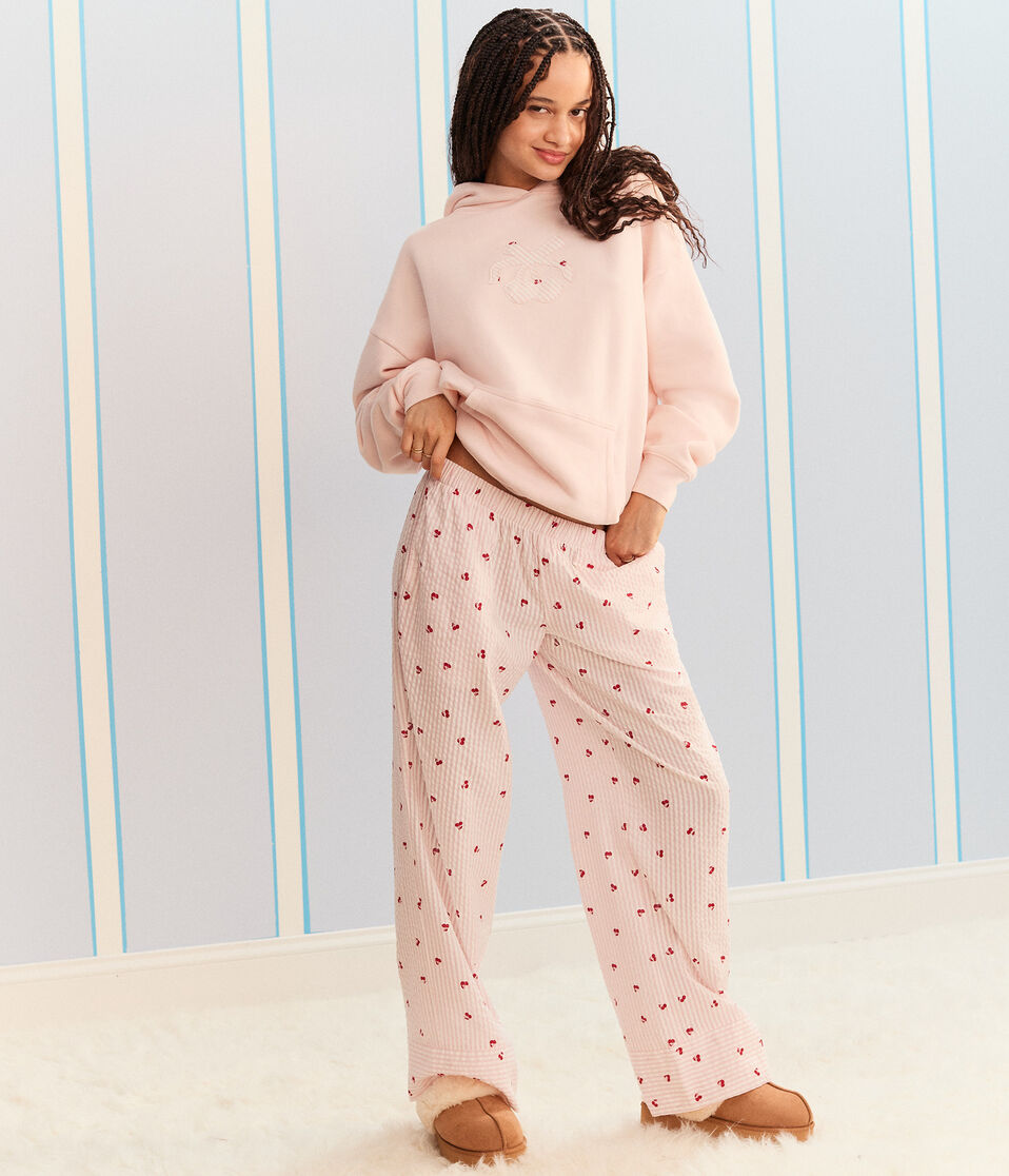 Demetra for Aero Striped Cherry Sleep Pants