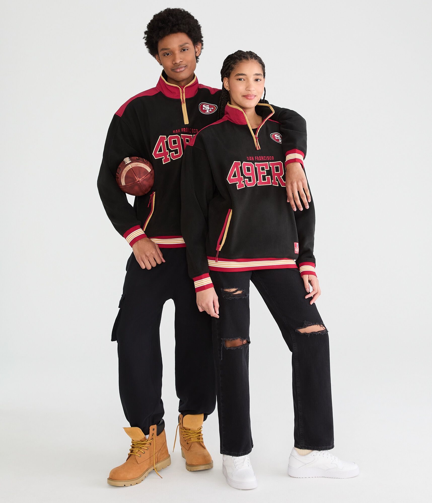 San Francisco 49ers Quarter-Zip Polyfleece Pullover