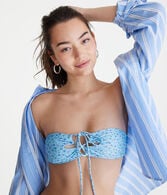Floral Cutout Halter Bikini Top