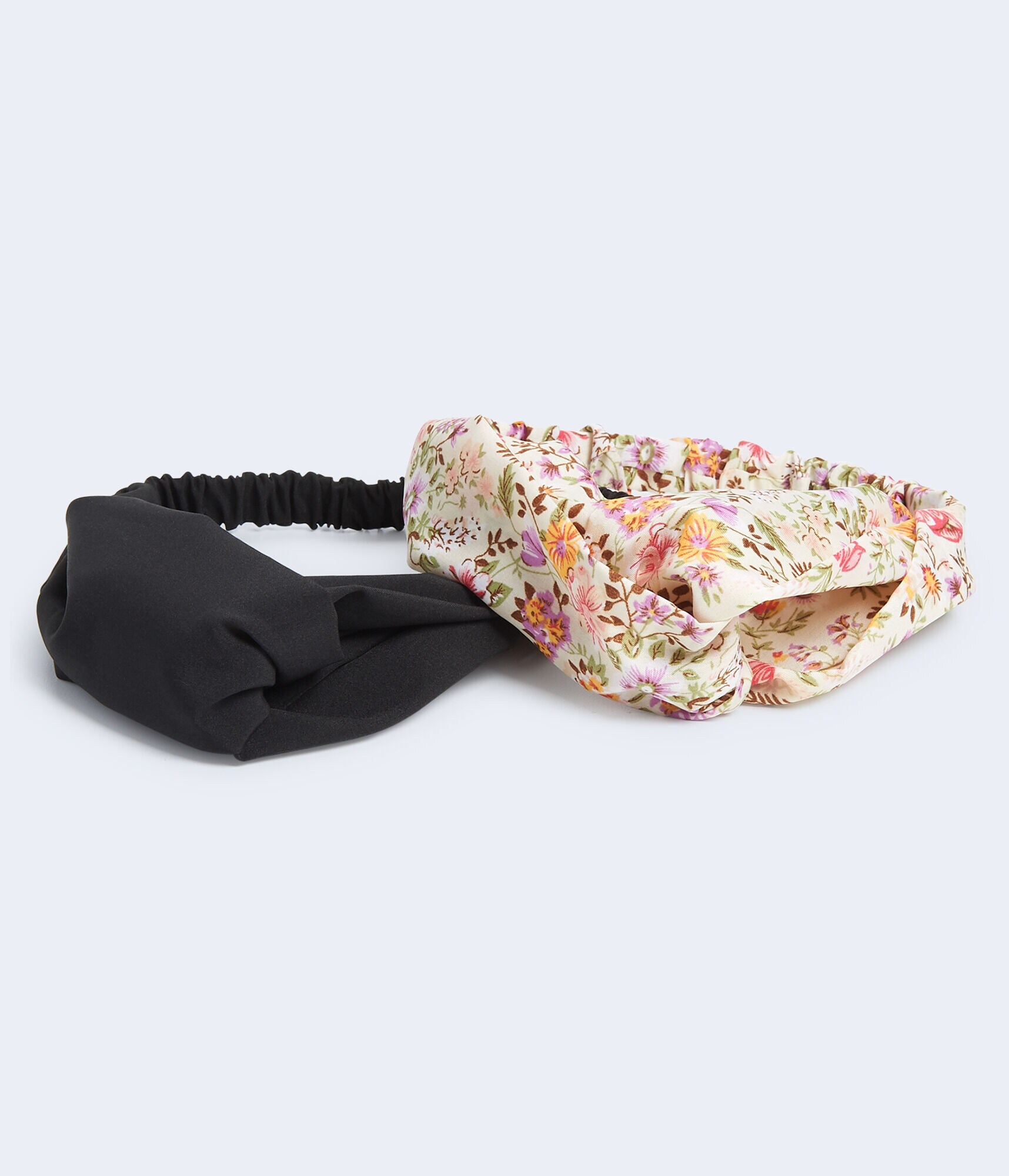 Floral &amp; Solid Headband 2-Pack