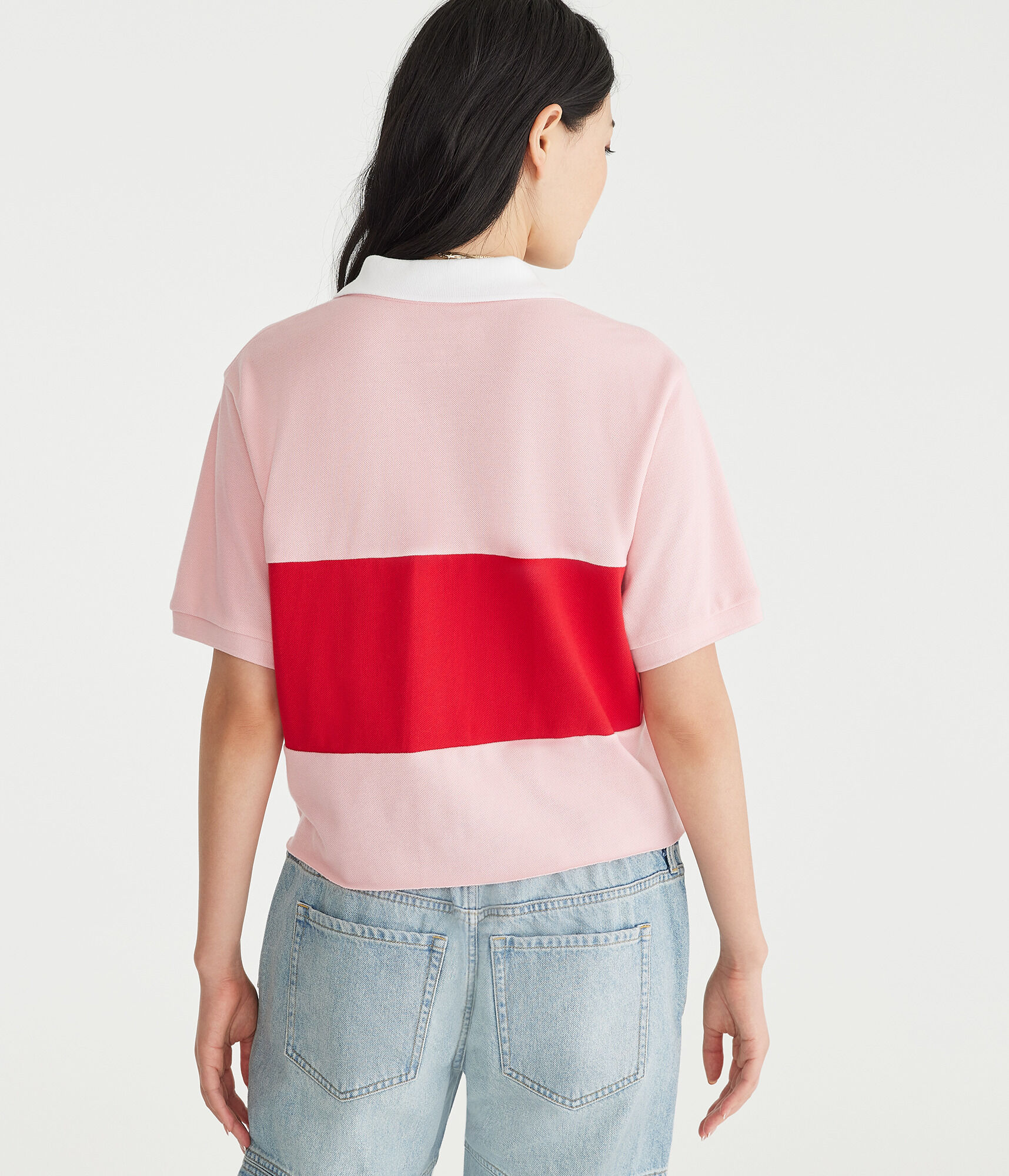 Rugby Stripe Patch Piqu&eacute; Polo