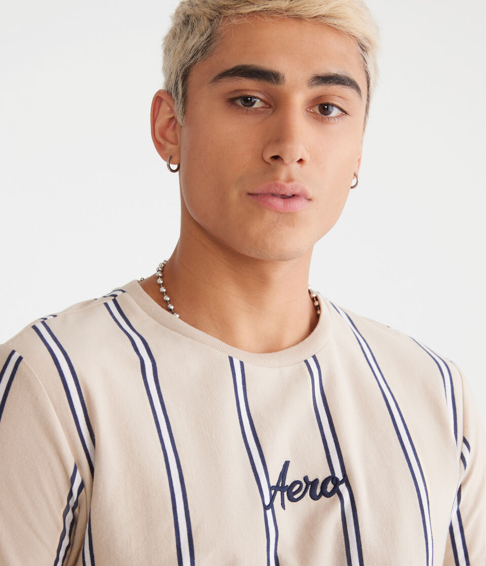 Aero Vertical Stripe Graphic Tee