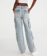 Low-Rise Wide Leg Cargo Jean