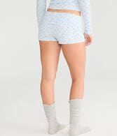 Floral Fold-Over Knit Sleep Shorts