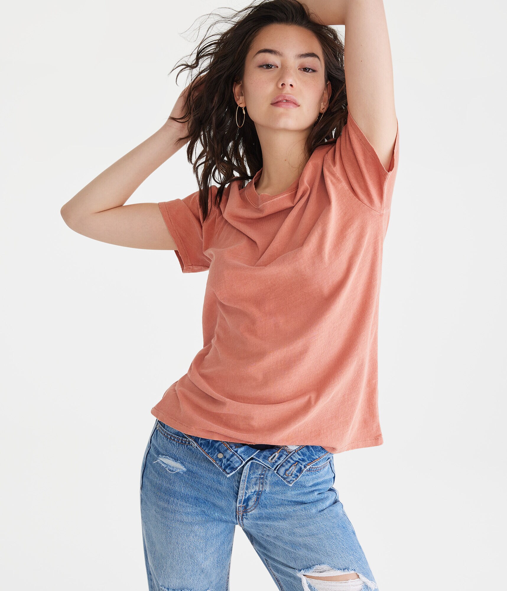 Washed Loose Fit Crew Tee