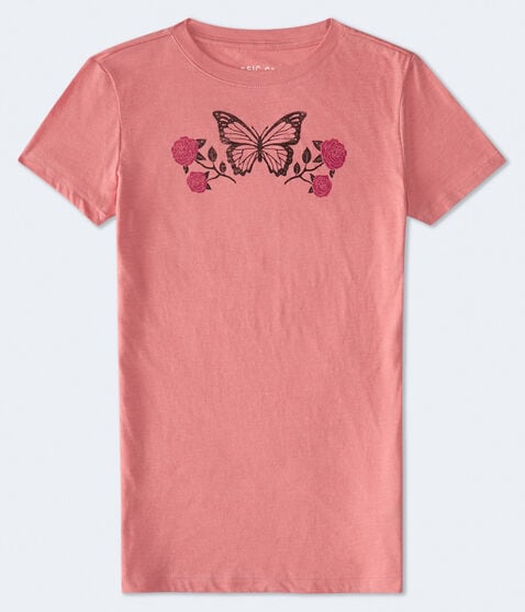 Butterfly Roses Graphic Tee Butterfly Roses Graphic Tee