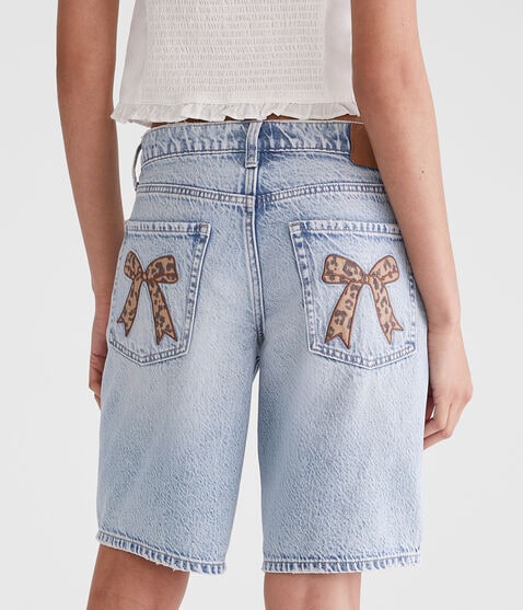 Low-Rise Denim Bermuda Shorts Low-Rise Denim Bermuda Shorts