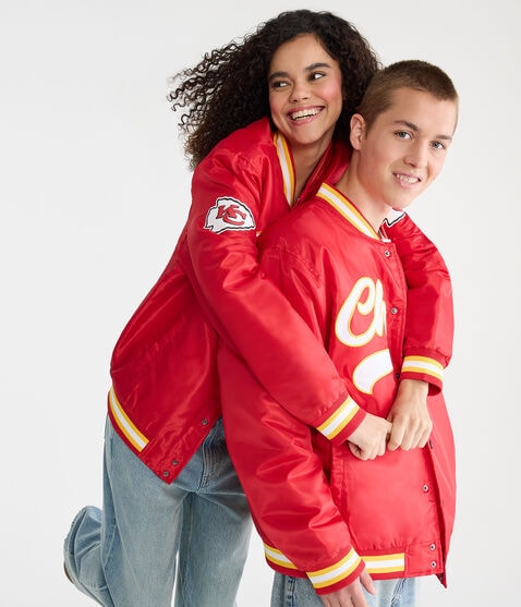 Kansas City Chiefs Satin Bomber Jacket Kansas City Chiefs Satin Bomber Jacket