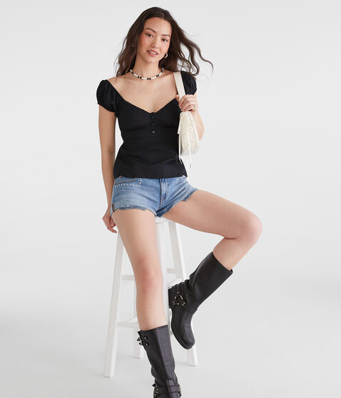 Tonal Stripe V-Neck Babydoll Top Tonal Stripe V-Neck Babydoll Top