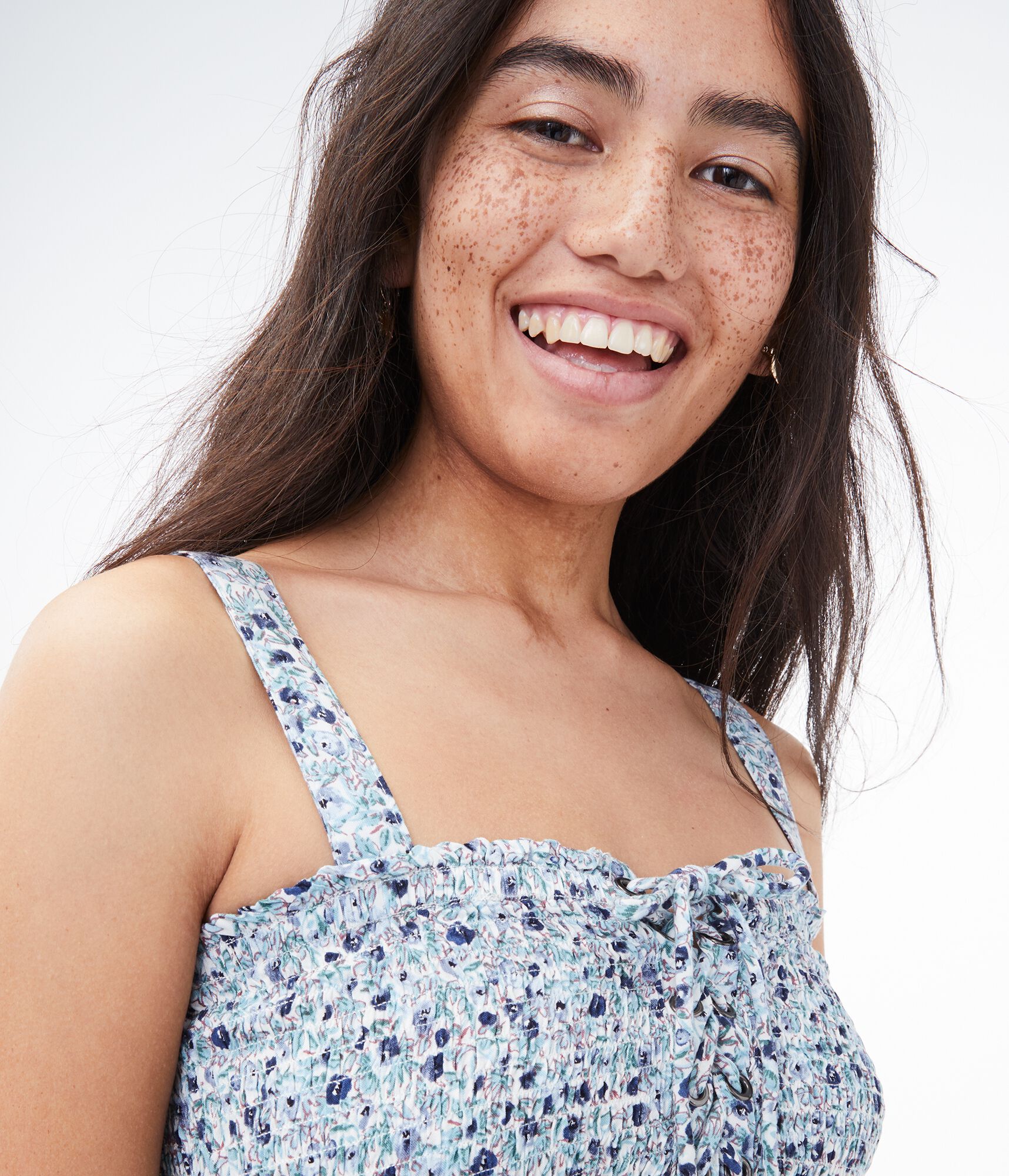 Floral Smocked Bodycon Dress