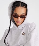 Leopard Star Oversized Pullover Hoodie