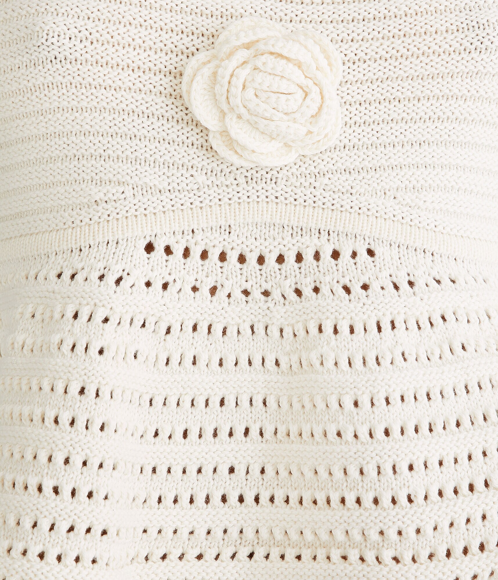Rosette Crocheted Peplum Tank