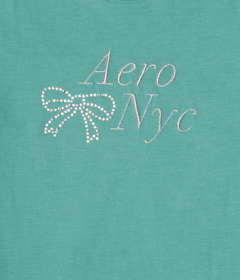 Aero Rhinestone Bow Graphic Tee Aero Rhinestone Bow Graphic Tee
