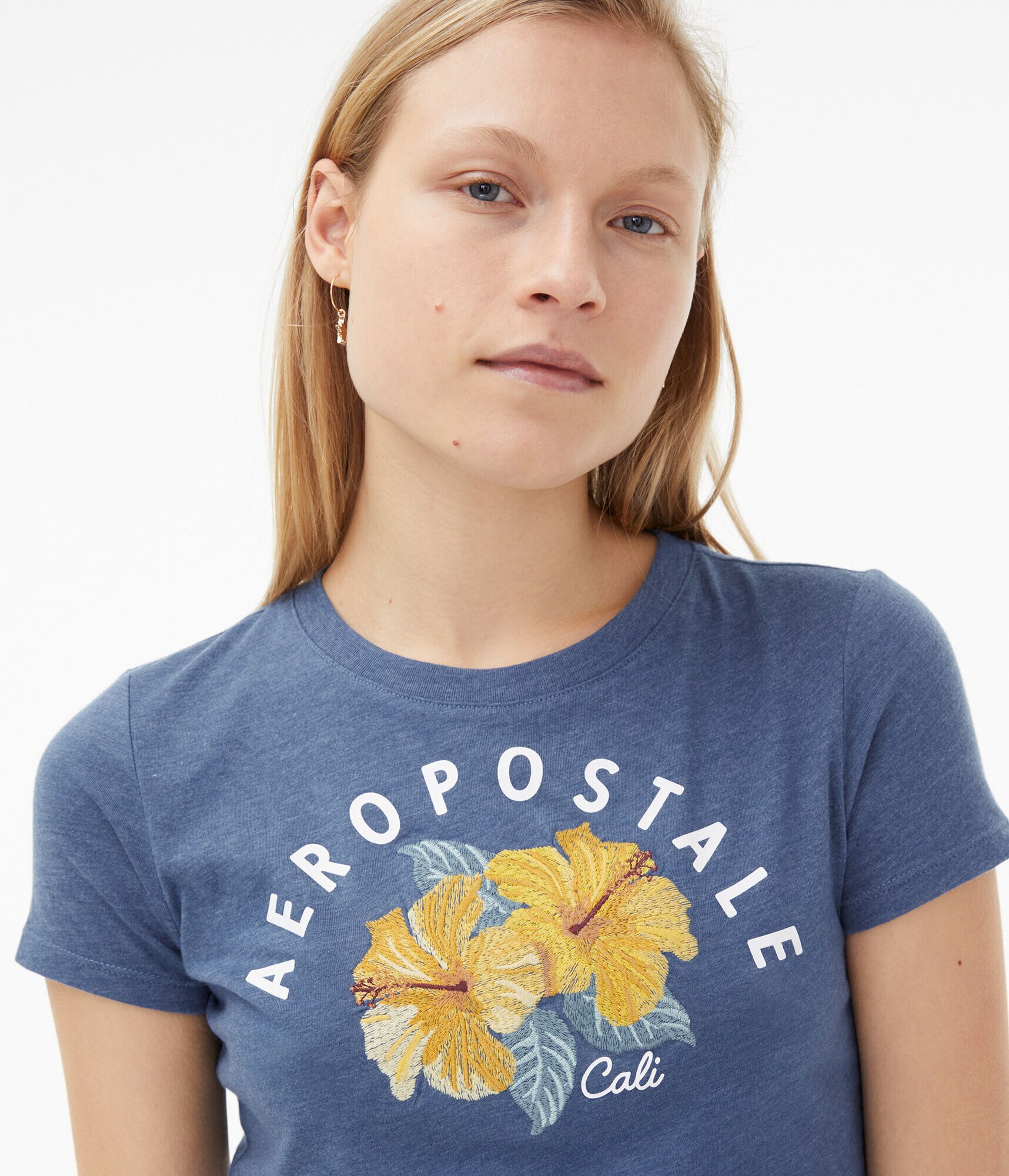 Aeropostale Hibiscus Graphic Tee