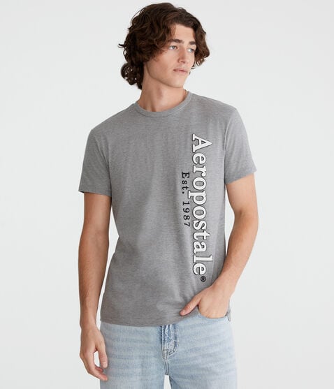 Aeropostale Vertical Appliqué Graphic Tee Aeropostale Vertical Appliqué Graphic Tee