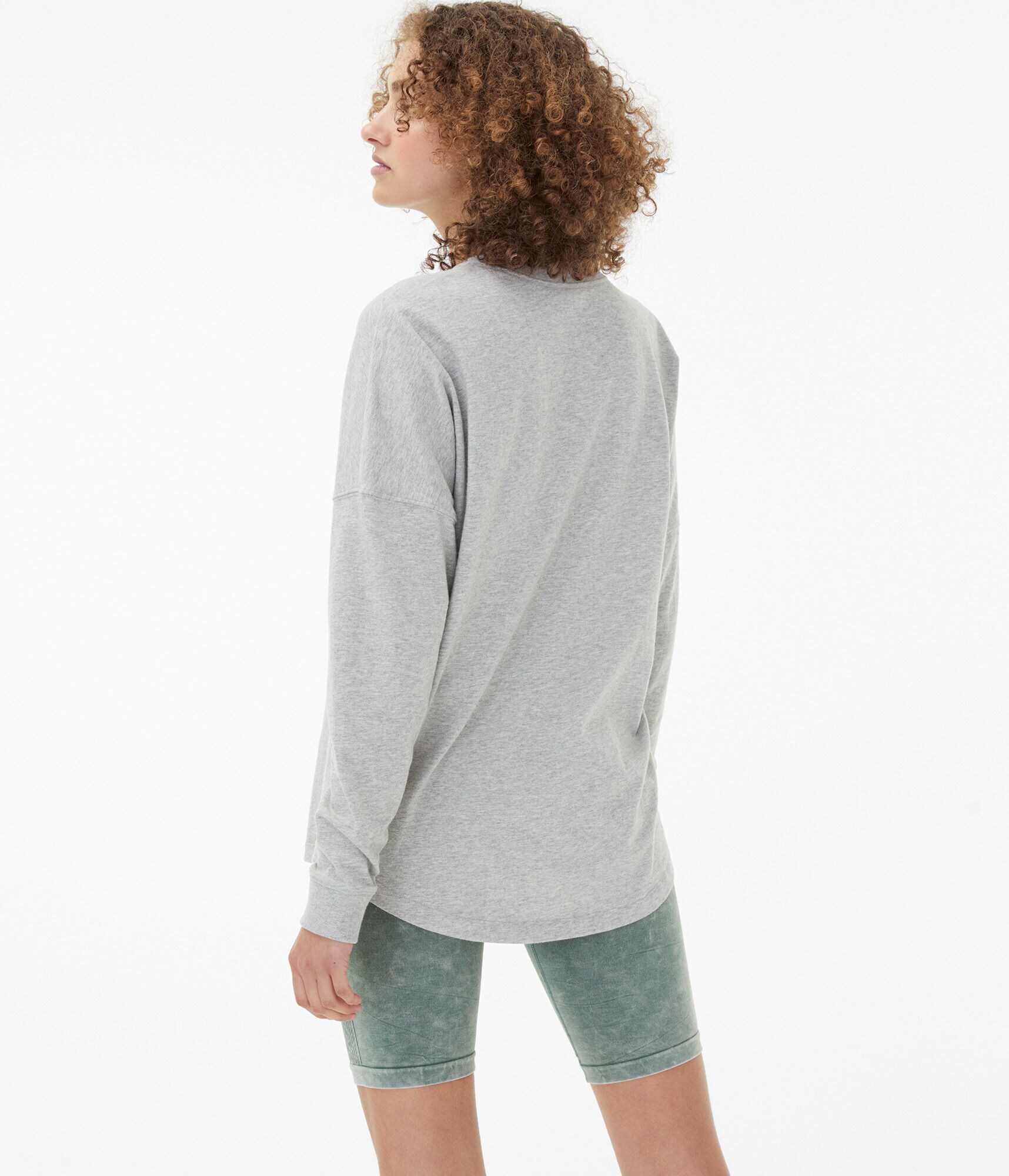 Long Sleeve Aeropostale Foil Oversized Graphic Tee