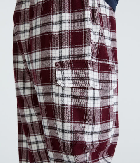 Plaid Flannel Cargo Sleep Pants