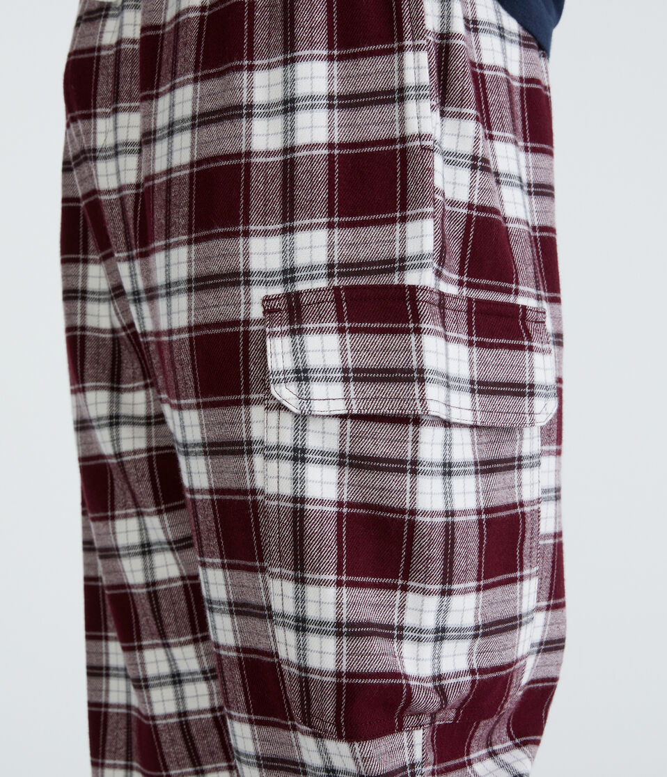Plaid Flannel Cargo Sleep Pants