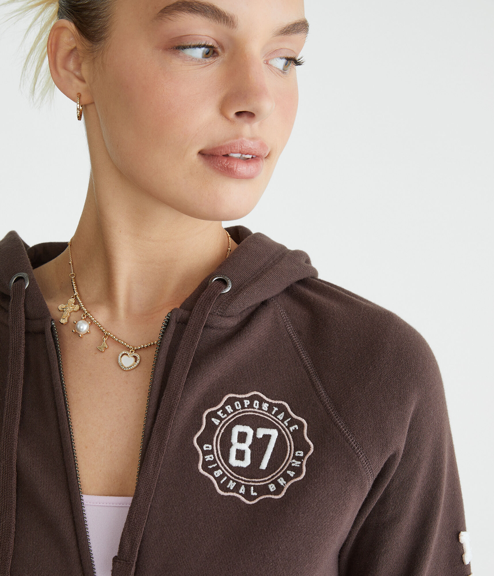 Aeropostale 87 Crest Full-Zip Hoodie