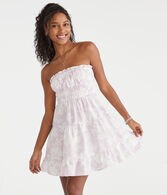 Floral Strapless Mini Dress