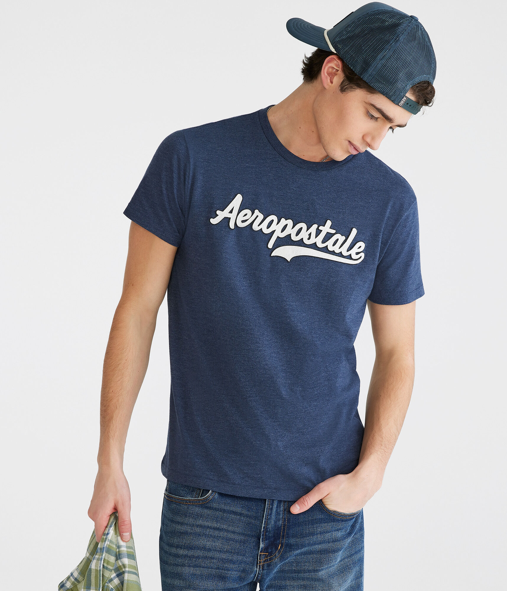 Aeropostale Script Appliqu&eacute; Graphic Tee