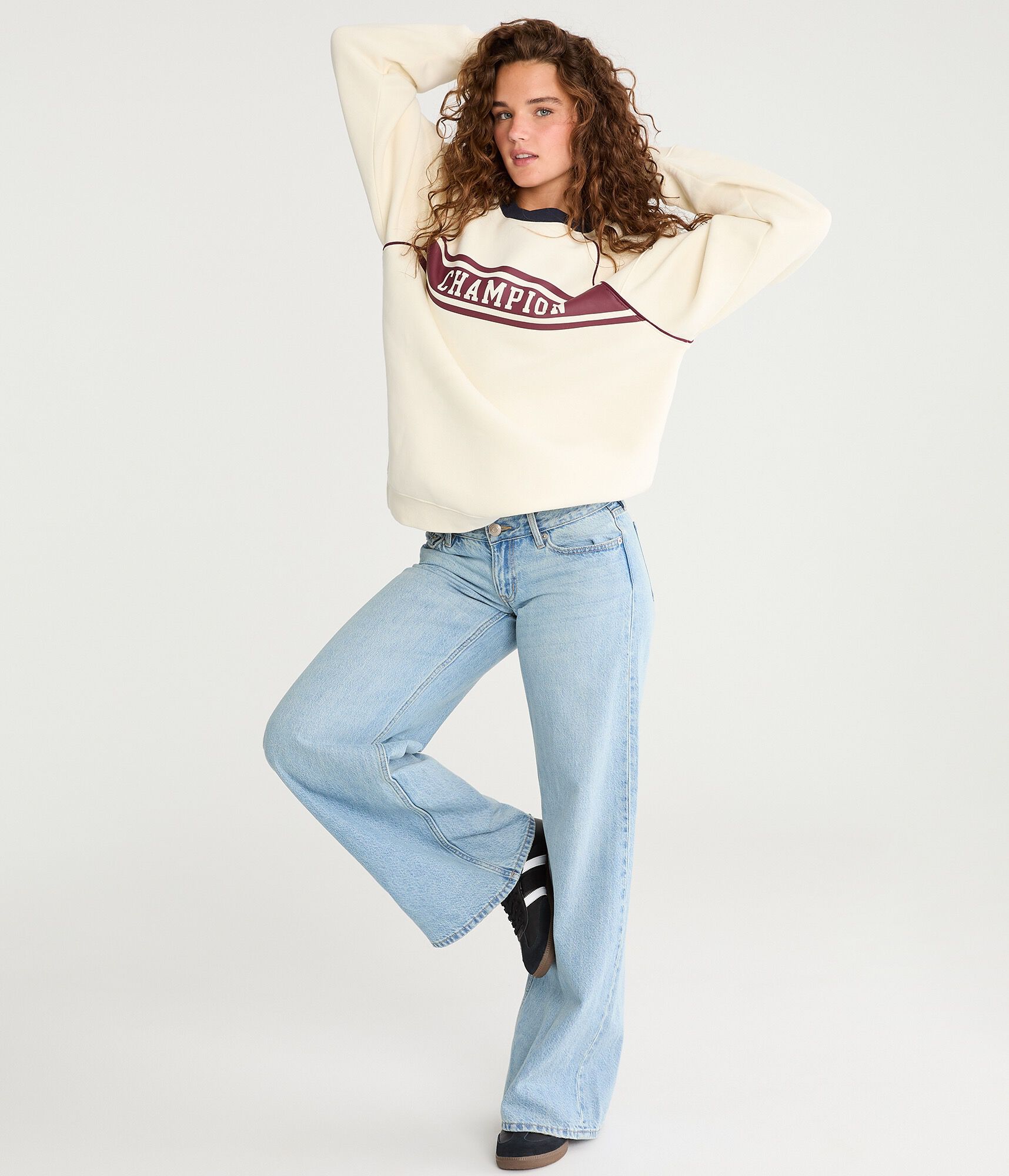 Champion Colorblocked Crew Sweatshirt