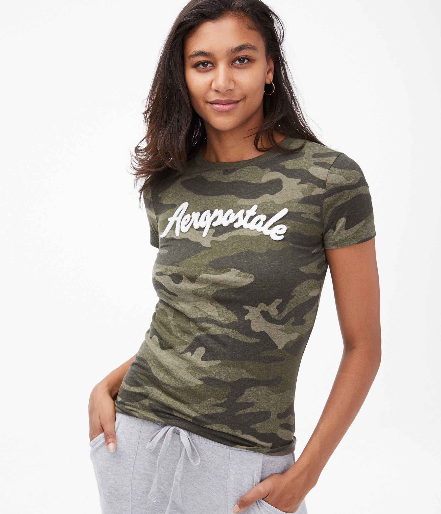 Aeropostale Camo Graphic Tee