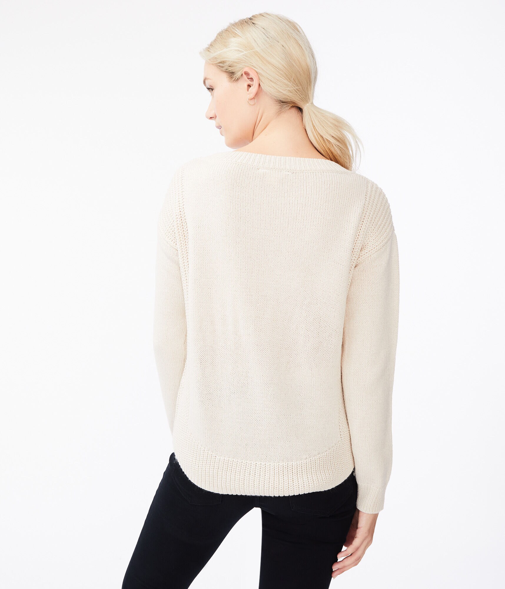 Mixed Pointelle Sweater