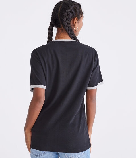 Peanuts® | Aéropostale Snoopy Hockey Comic Relaxed Ringer Graphic Tee Peanuts® | Aéropostale Snoopy Hockey Comic Relaxed Ringer Graphic Tee