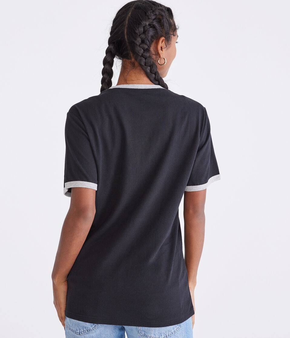 Peanuts® | Aéropostale Snoopy Hockey Comic Relaxed Ringer Graphic Tee