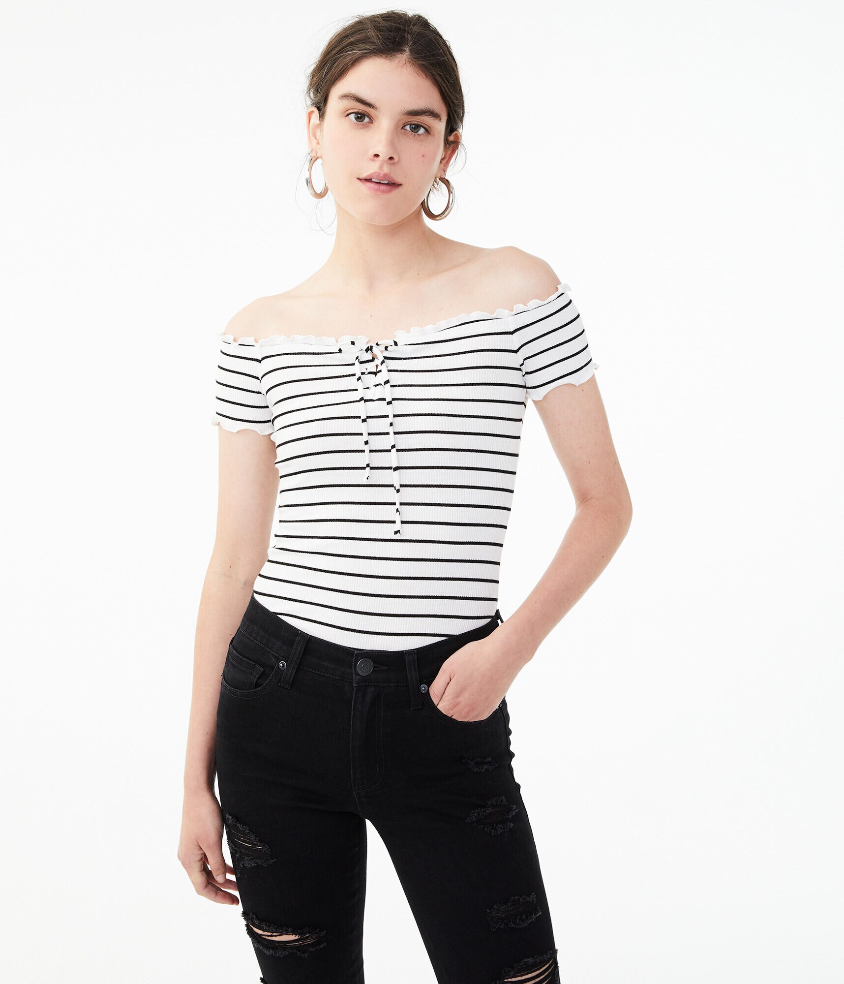 off shoulder bodycon top