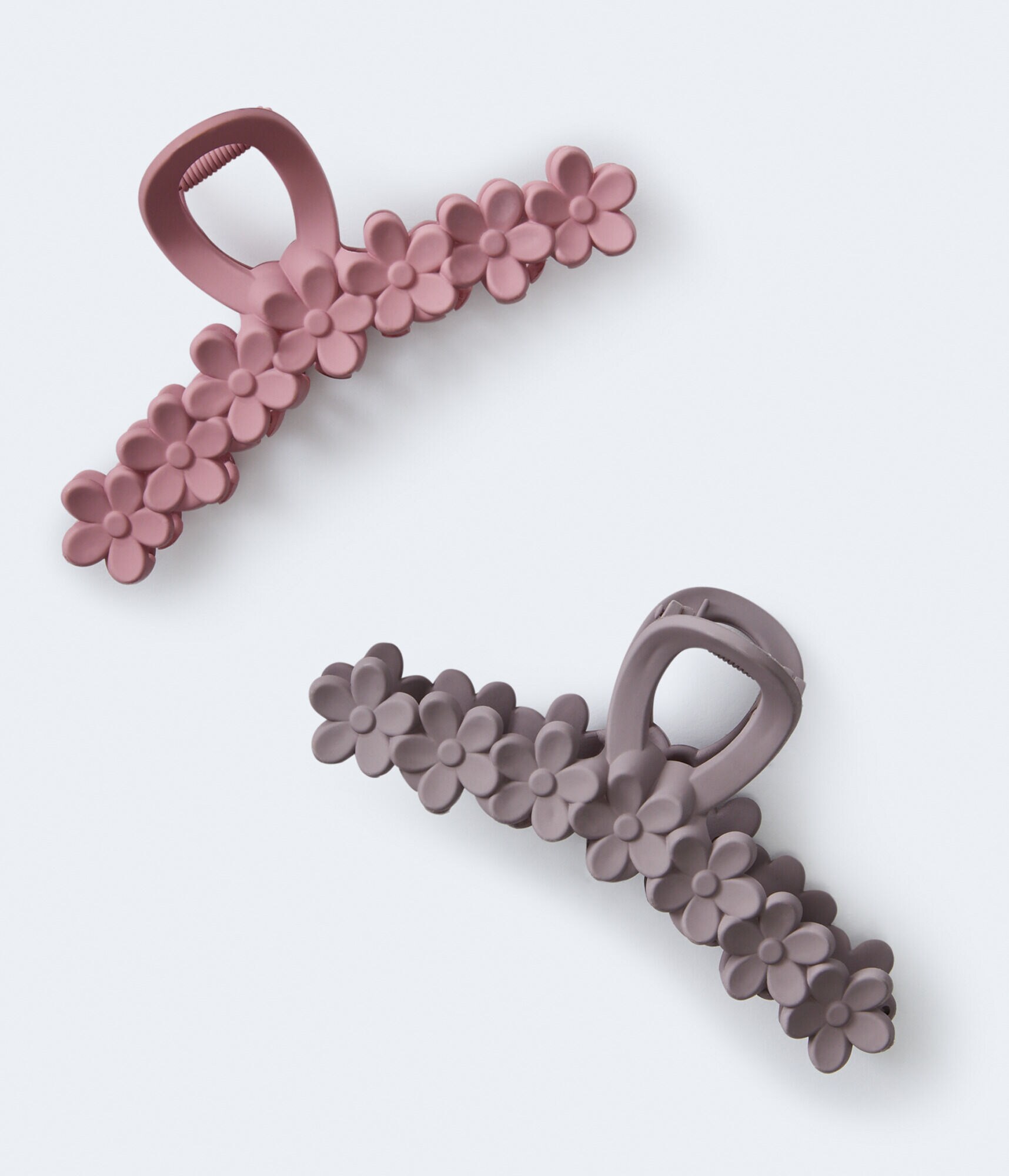 Large Floral Claw Hair Clip 2-Pack