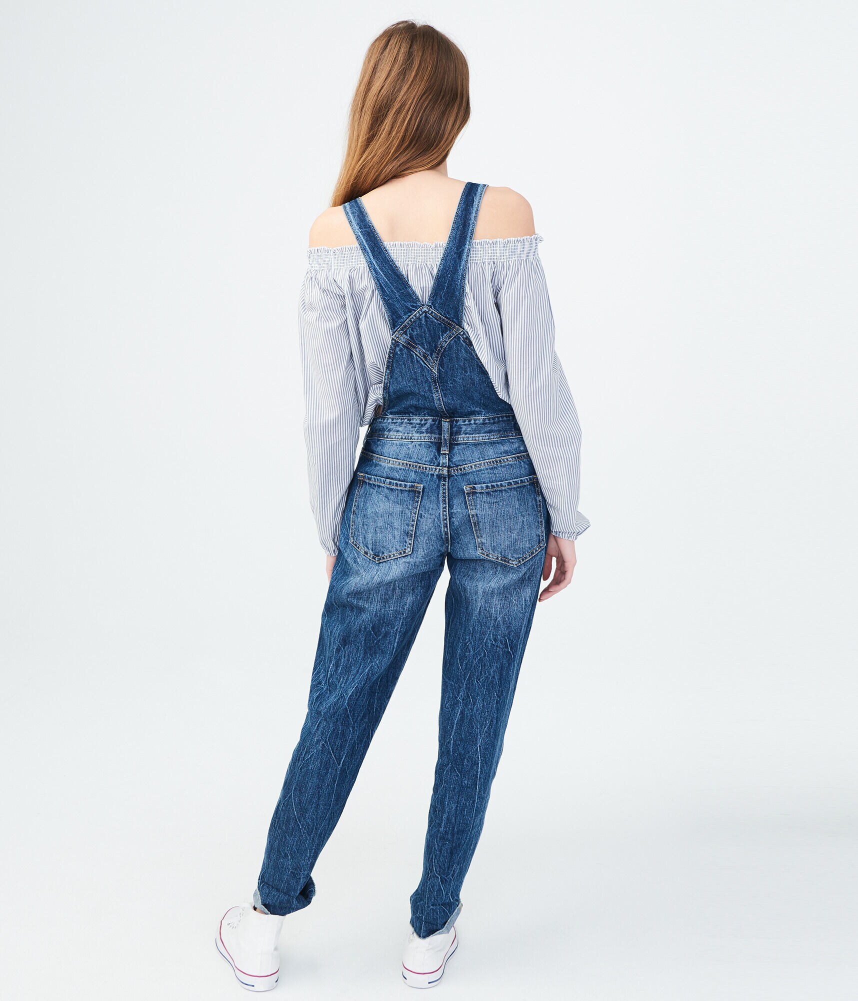 Medium Wash Denim Overalls