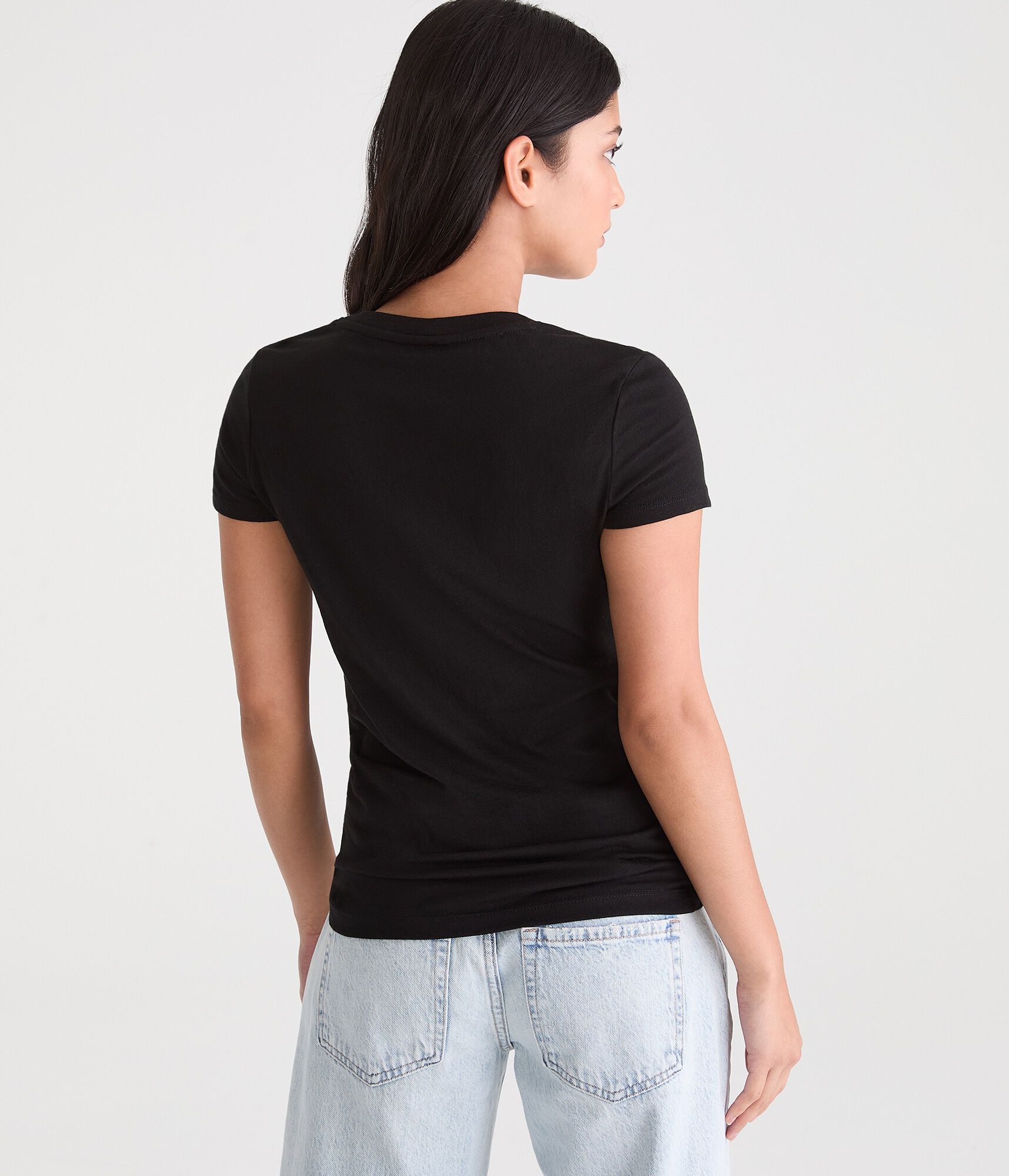Aeropostale Rhinestone Crest Graphic Tee