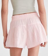 High-Rise Gauze Ruffle Shorts