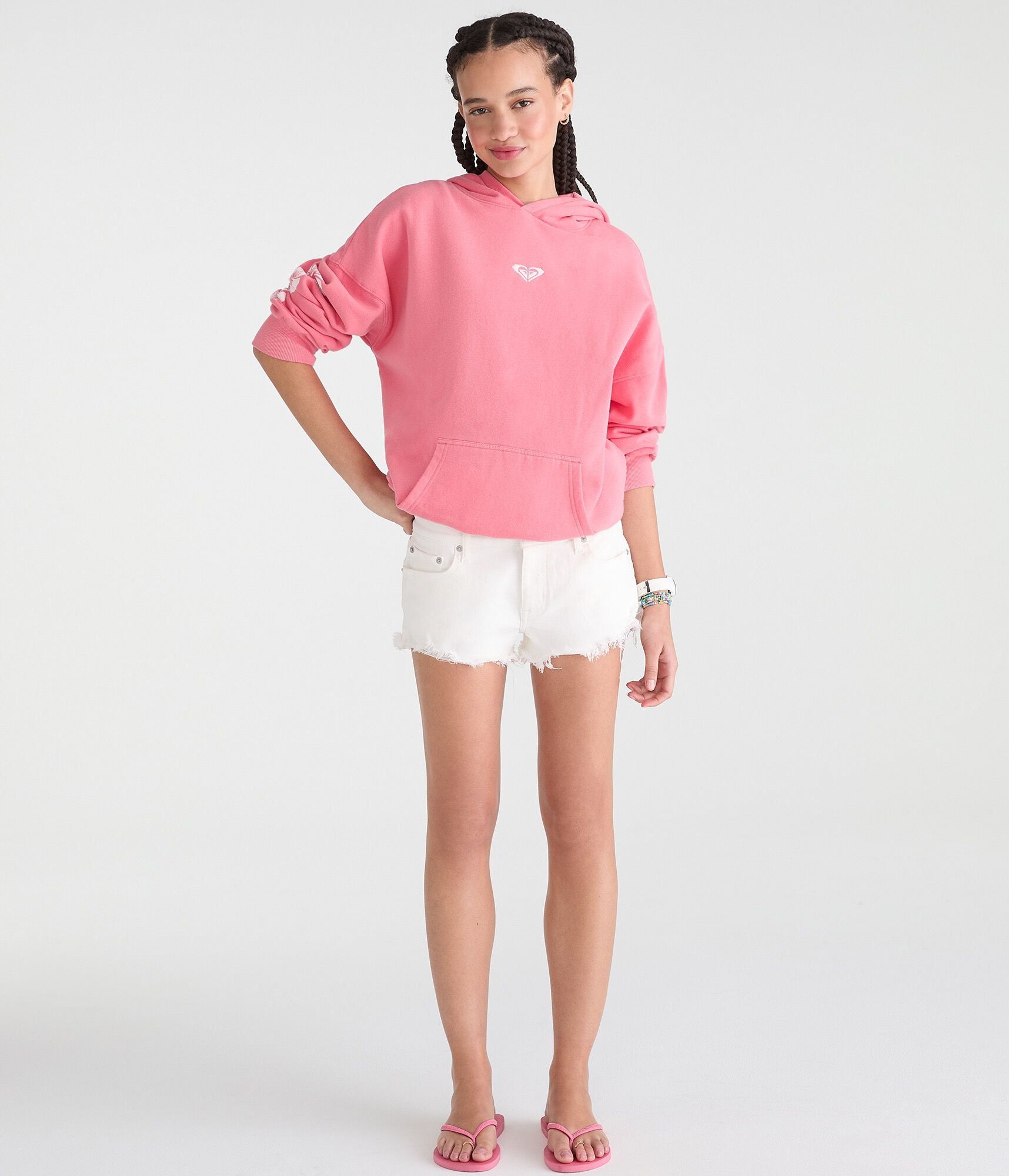 Roxy Hibiscus Logo Pullover Hoodie