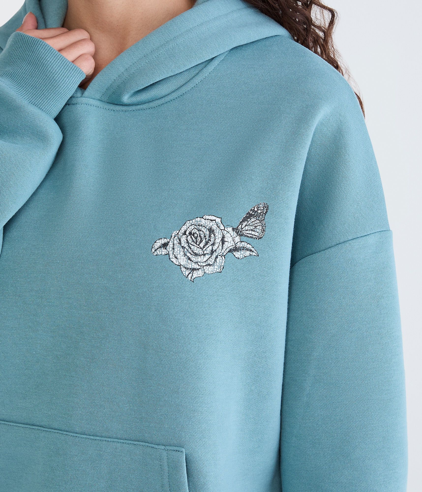 Cloud Soft Butterfly Barbed Wire Pullover Hoodie