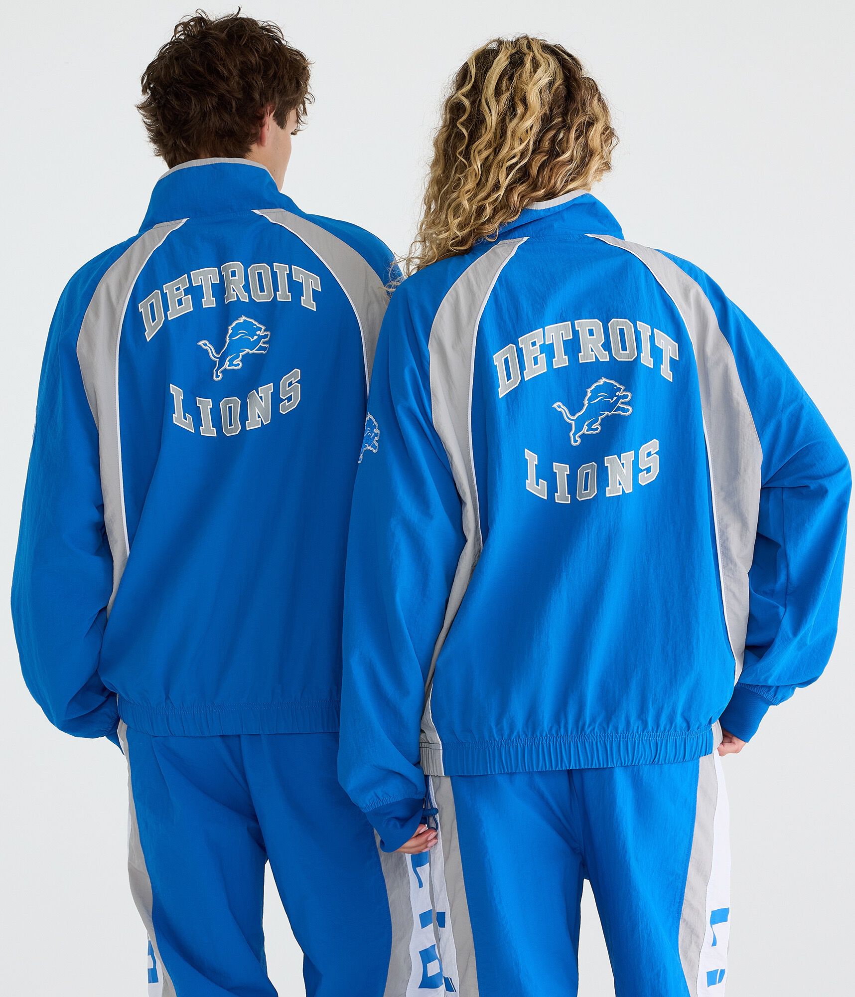Detroit Lions Quarter-Zip Track Jacket