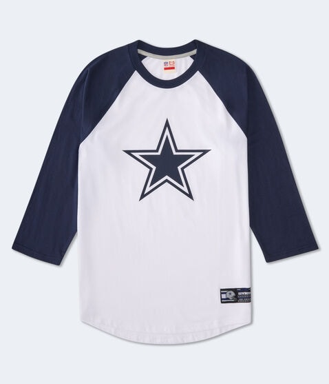 3/4 Sleeve Dallas Cowboys Relaxed Raglan Tee 3/4 Sleeve Dallas Cowboys Relaxed Raglan Tee