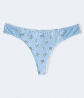 Floral Side-Lace Thong