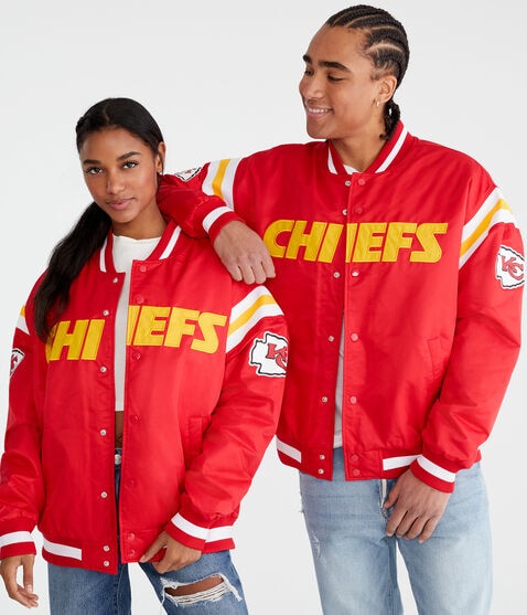 Kansas City Chiefs Striped Bomber Jacket Kansas City Chiefs Striped Bomber Jacket
